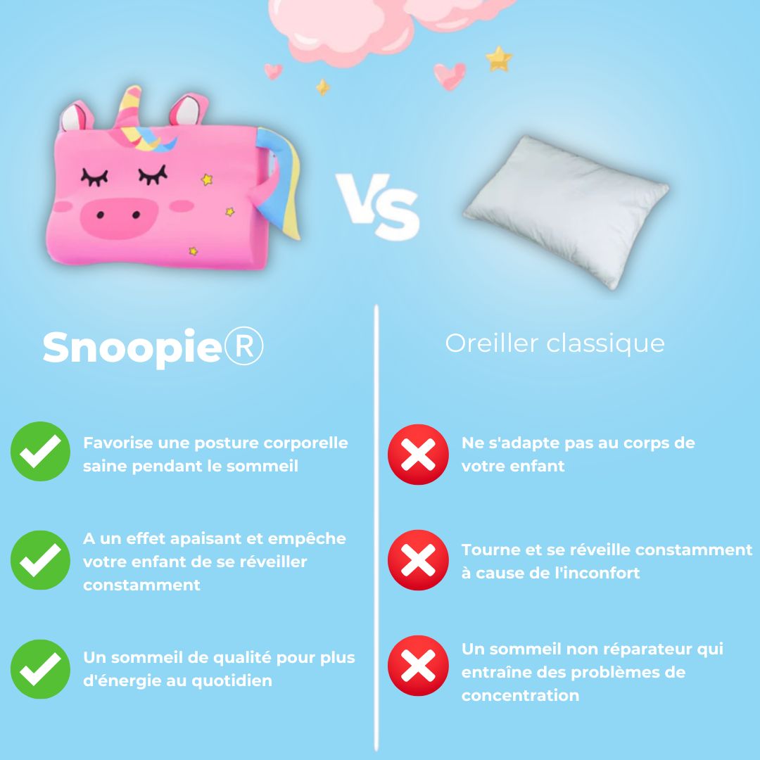 Snoopie® - L'oreiller pour un sommeil de meilleure qualité