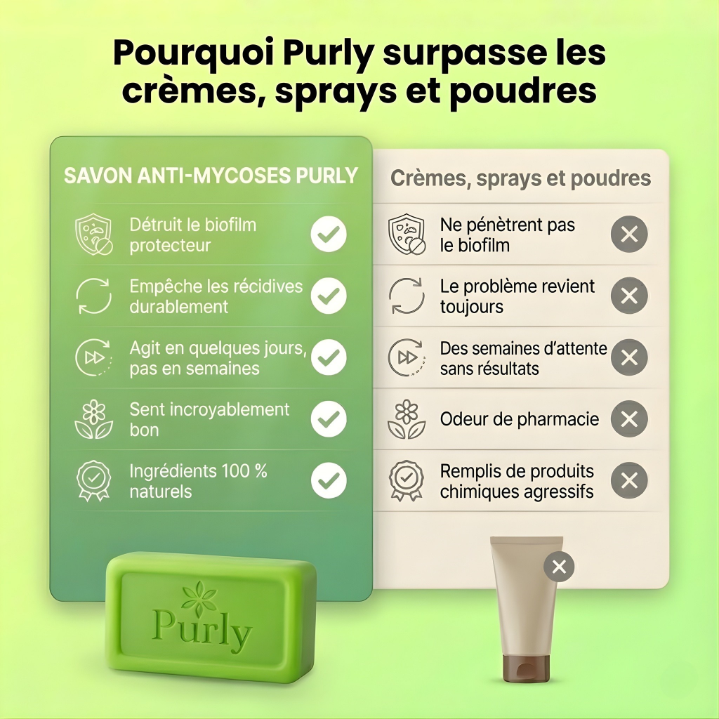 Purly™ Savon pour soulager les démangeaisons entre les cuisses